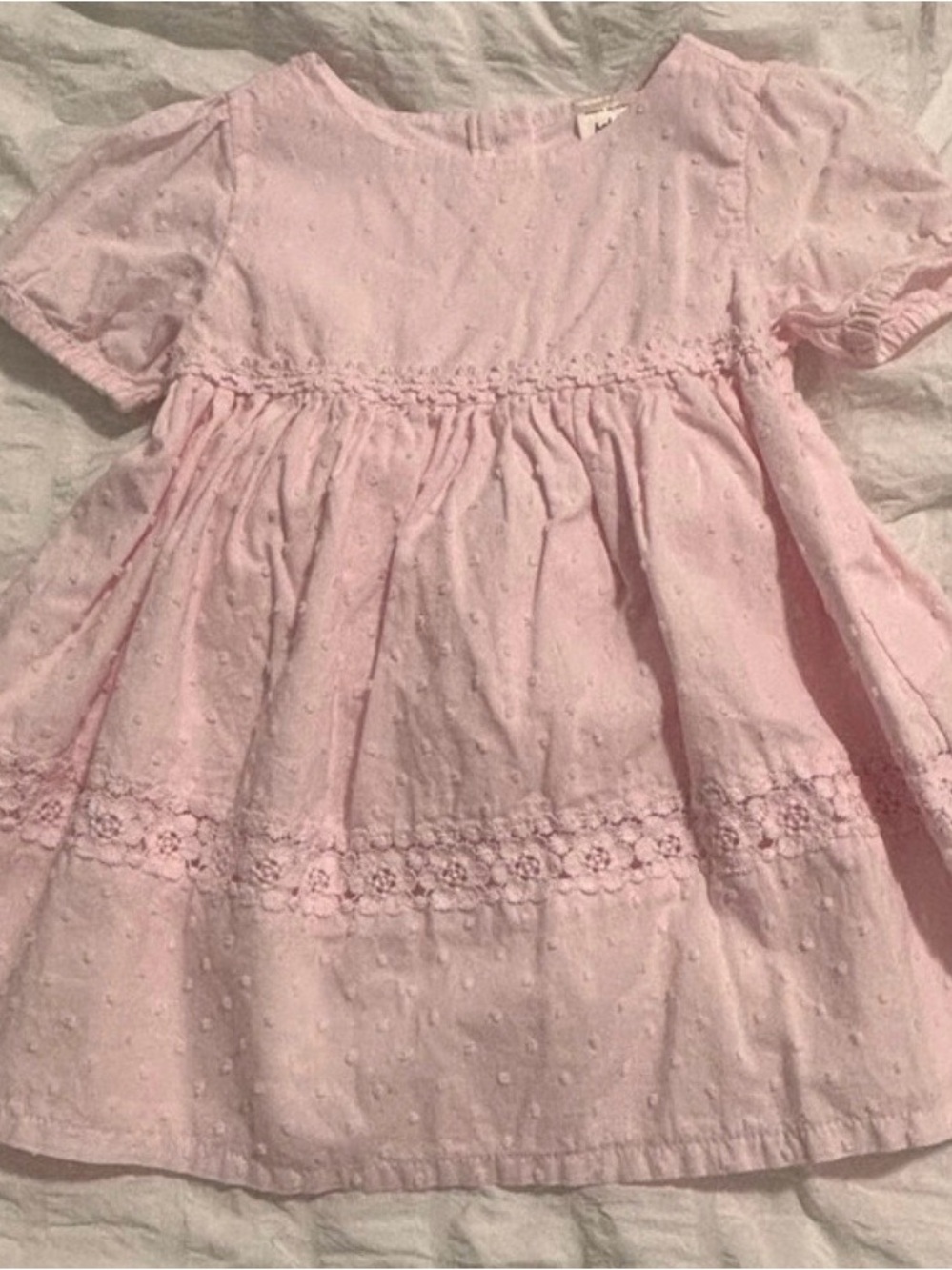 Baby B’gosh Pink Eyelet Dress & Bloomer Set 9M